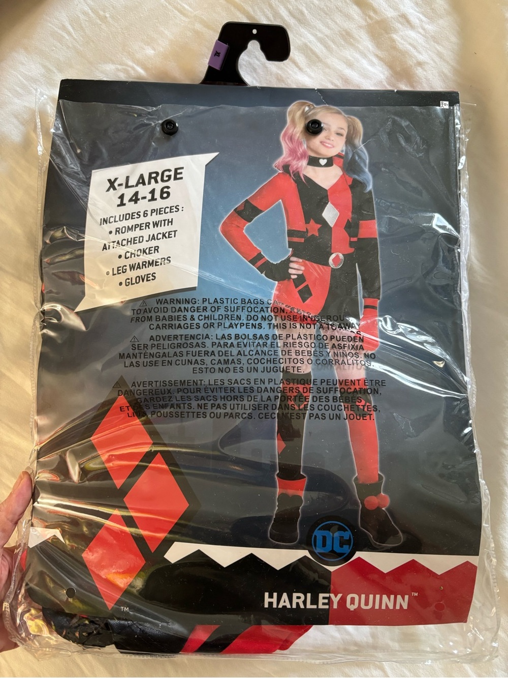 DC Comics Harley Quinn Costume Kids XL